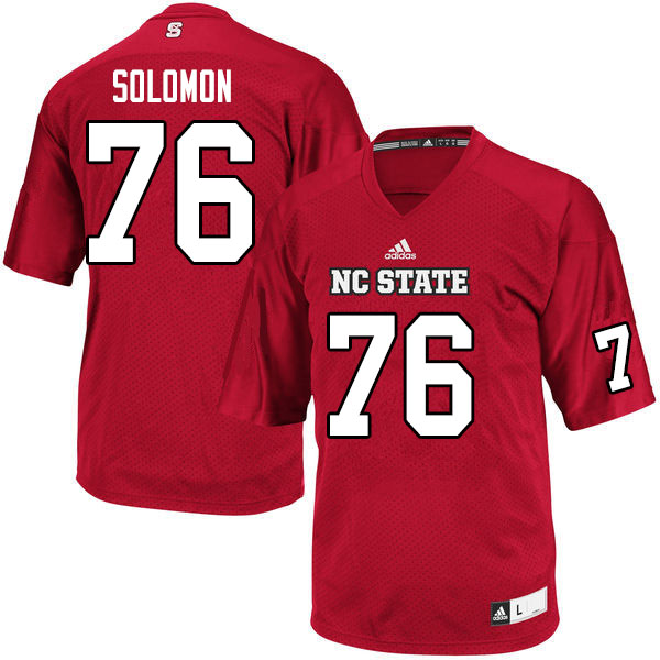 Men #76 Kennan Solomon NC State Wolfpack College Football Jerseys Sale-Red